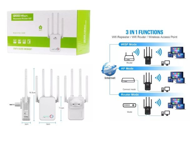 &u++ REPETIDOR WIFI EXTENSOR PIX-LINK 600 MBPS (7387)